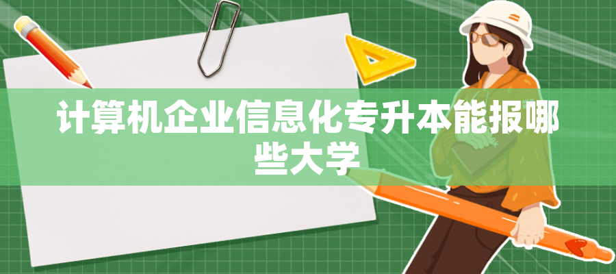 计算机企业信息化专升本能报哪些大学